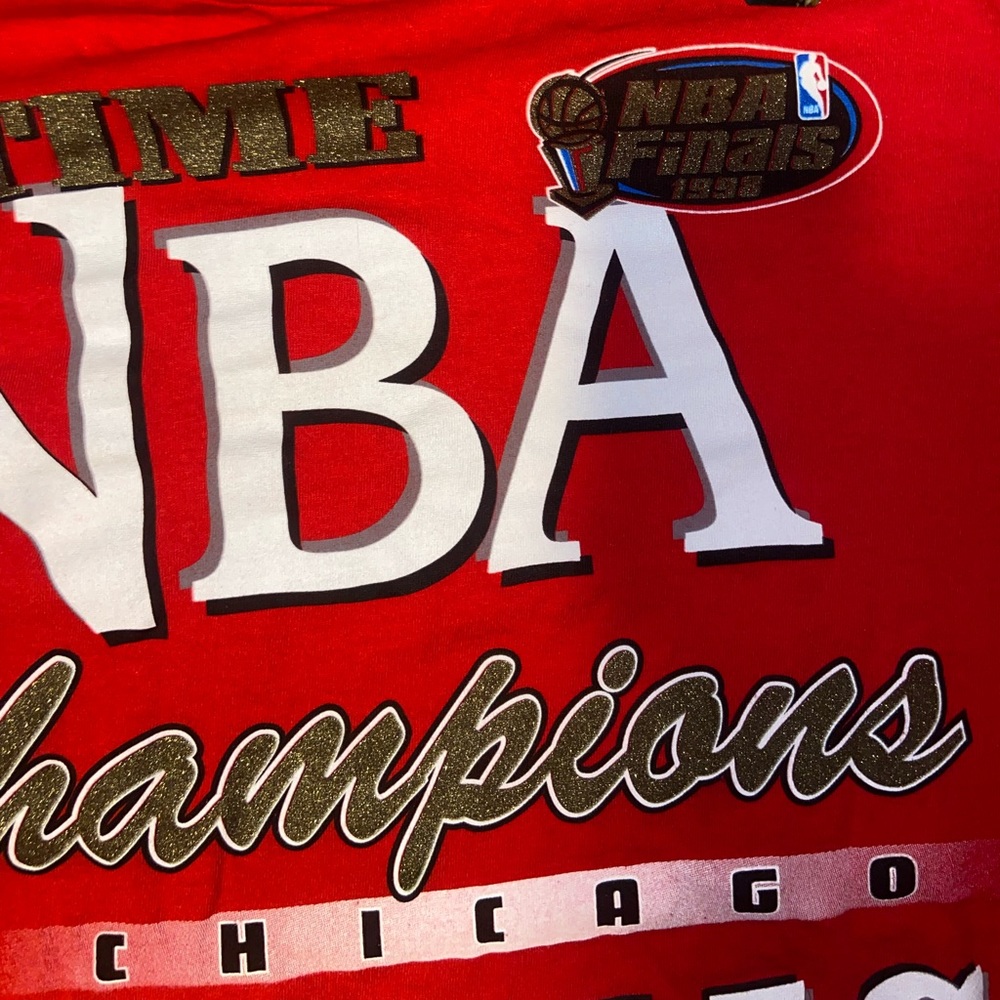 1998 Finals Vintage Chicago Bulls T-shirt XL - Picture 5 of 6